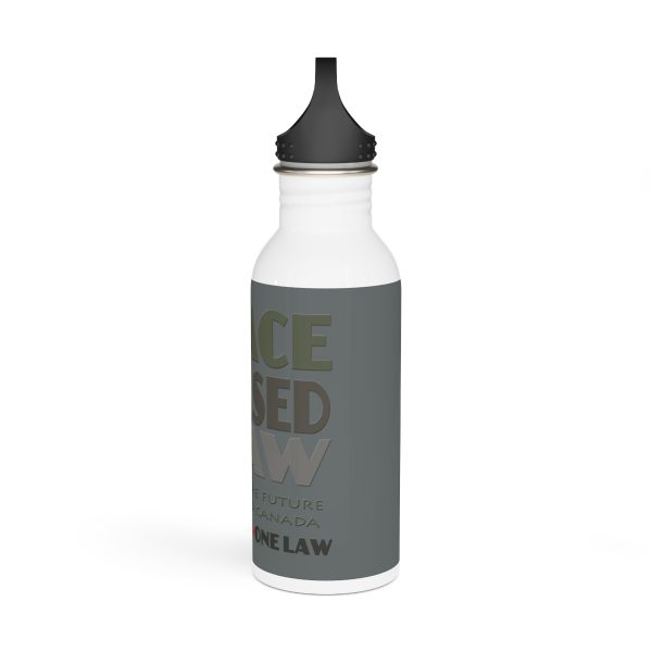 Stainless Steel Water Bottle - END RACE BASED LAW  Canada- Greys - Image 4