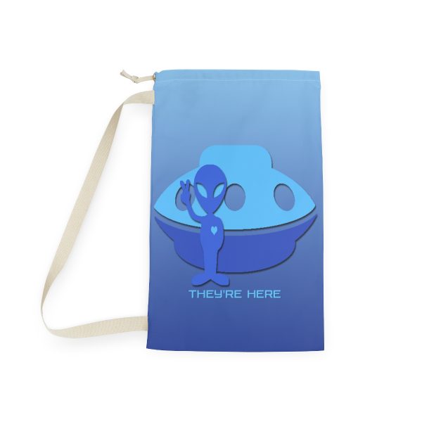 Laundry Bag - They're Here - Gradient Blue BG - Image 6