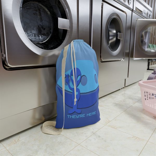 Laundry Bag - They're Here - Gradient Blue BG - Image 8