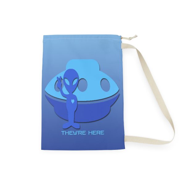 Laundry Bag - They're Here - Gradient Blue BG - Image 2