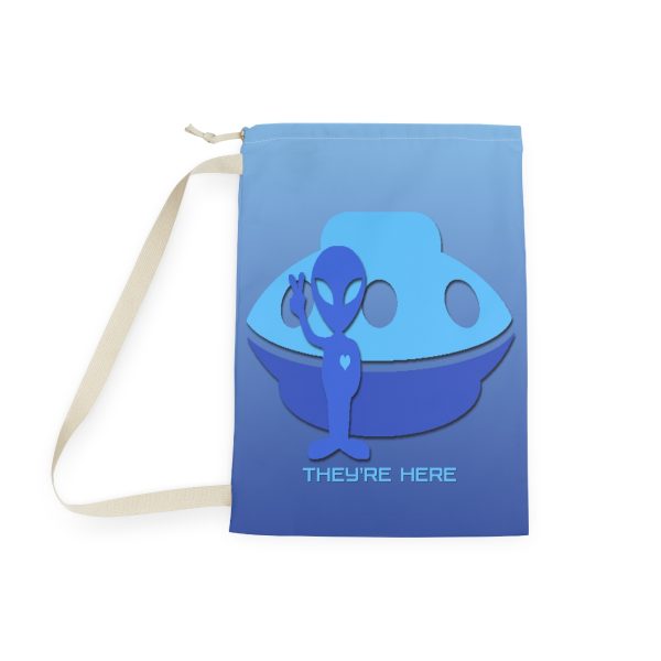 Laundry Bag - They're Here - Gradient Blue BG - Image 3