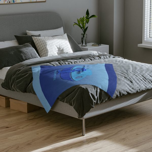 Velveteen Minky Blanket - They're Here - Gradient Blue BG - Image 10