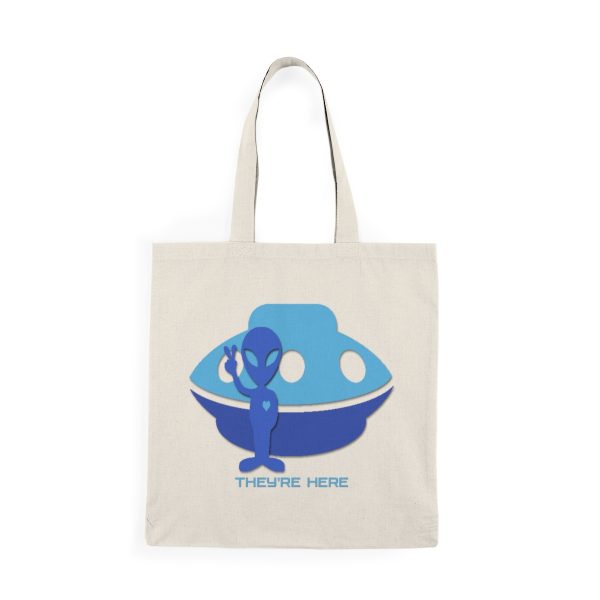 Natural Tote Bag - They're Here - Image 2