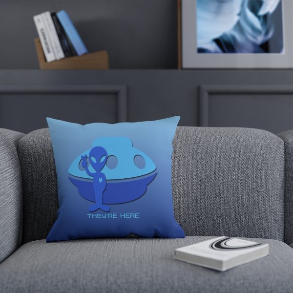 Cushion - They're Here - Gradient Blue BG