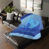 Velveteen Minky Blanket (Two-sided print) - They're Here - Gradient Blue BG - Image 5