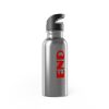Stainless Steel Water Bottle With Straw, 20oz - END RACE BASED LAW Canada - Red White - Image 3