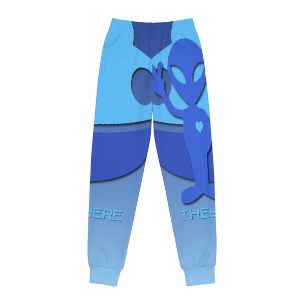 Youth Joggers (AOP) - They're Here - Gradient Blue BG - Image 2