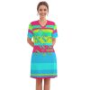 All-Over Print Women's V Neck Dress|180GMS Cotton - DO NOT COMPLY - Image 2