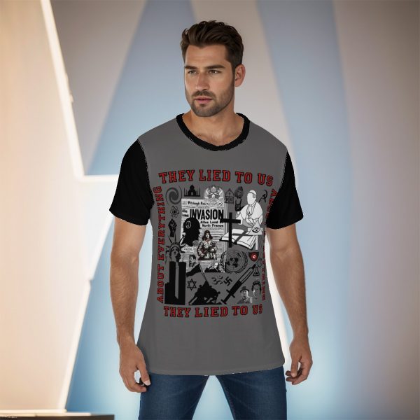 All-Over Print Men's O-Neck T-Shirt - They Lied To Us About Everything