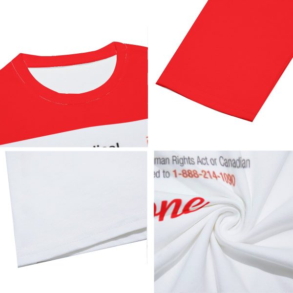 All-Over Print Long Sleeve T-Shirt | 190GSM Cotton - Mask Exemption Card Canada - Image 7