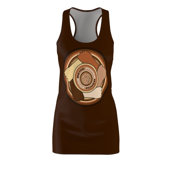 Women's Cut & Sew Racerback Dress (AOP) - Beige Power - Image 2