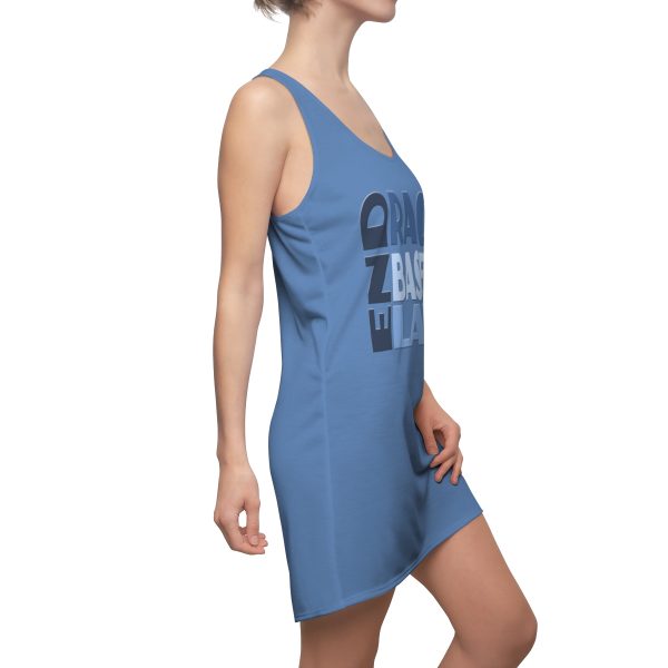 Women's Cut & Sew Racerback Dress (AOP) - END RACE BASED LAW - Blues - Blue BG - Image 6