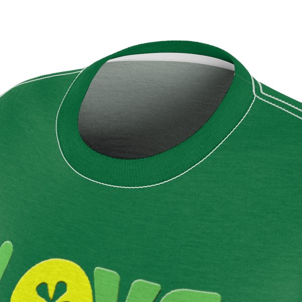 Women's Cut & Sew Tee (AOP) - Love One Another - Green - Image 6