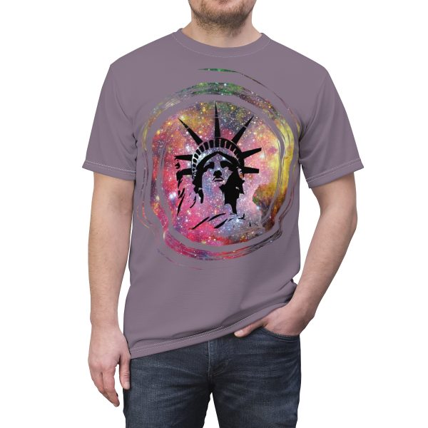 Unisex Cut & Sew Tee (AOP) - Lady Liberty - Image 12