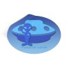 Round Vinyl Stickers - They're Here - Gradient Blue BG - Image 10