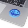 Round Vinyl Stickers - They're Here - Gradient Blue BG - Image 12