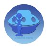 Round Vinyl Stickers - They're Here - Gradient Blue BG - Image 13