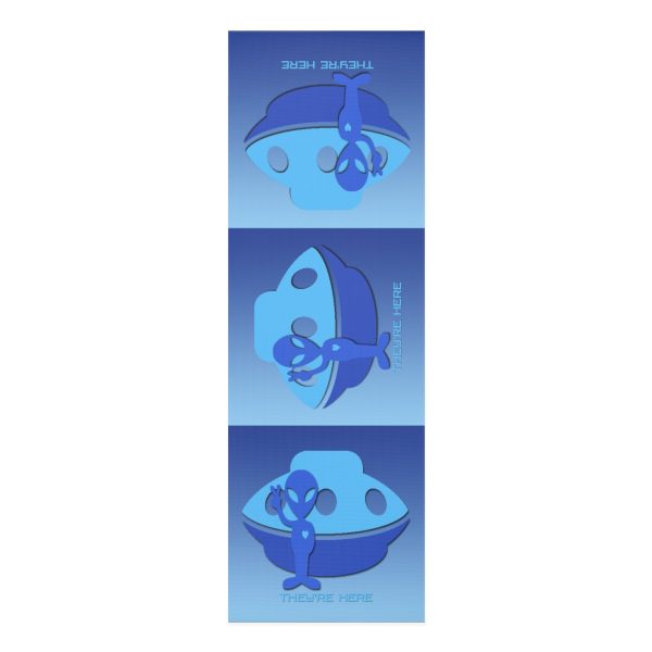 Foam Yoga Mat - They're Here - Gradient Blue BG