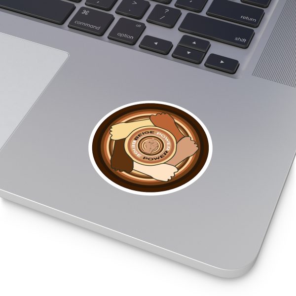 Round Stickers, IndoorOutdoor - Beige Power - Image 3