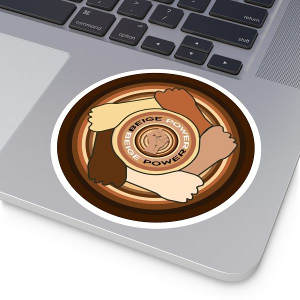 Round Stickers, IndoorOutdoor - Beige Power - Image 15