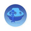 Round Stickers, IndoorOutdoor - They're Here - Gradient Blue BG - Image 2