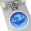 Round Stickers, IndoorOutdoor - They're Here - Gradient Blue BG - Image 3