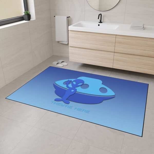 Heavy Duty Floor Mat - They're Here - Gradient Blue BG - Image 14
