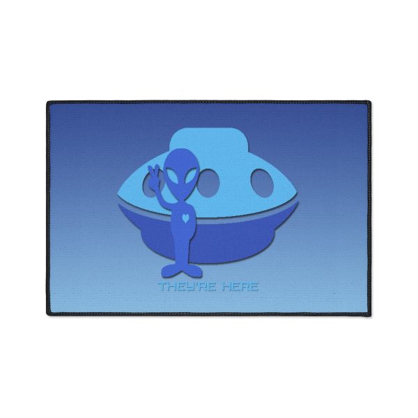 Heavy Duty Floor Mat - They're Here - Gradient Blue BG - Image 17