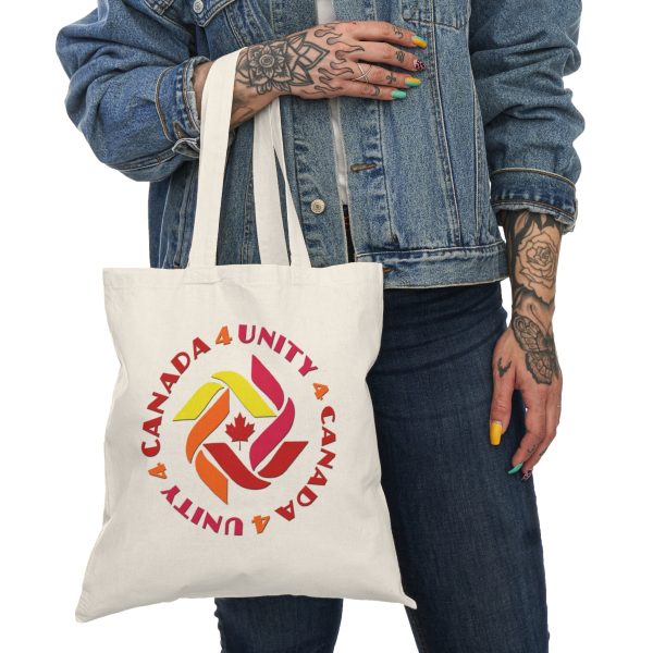 Natural Tote Bag - Unity4Canada - Sunset Colours - Image 3