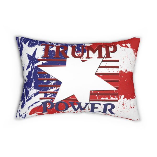 Spun Polyester Lumbar Pillow - TRUMP POWER - Stars and Stripes - Image 3