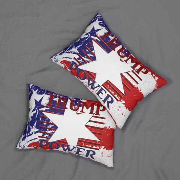 Spun Polyester Lumbar Pillow - TRUMP POWER - Stars and Stripes