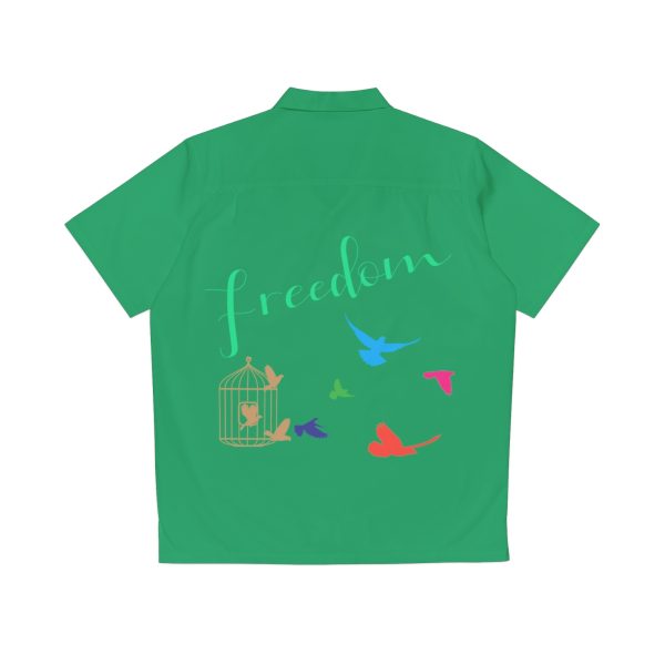 Men's Hawaiian Shirt (AOP) - Freedom LOGO 2 - Image 3