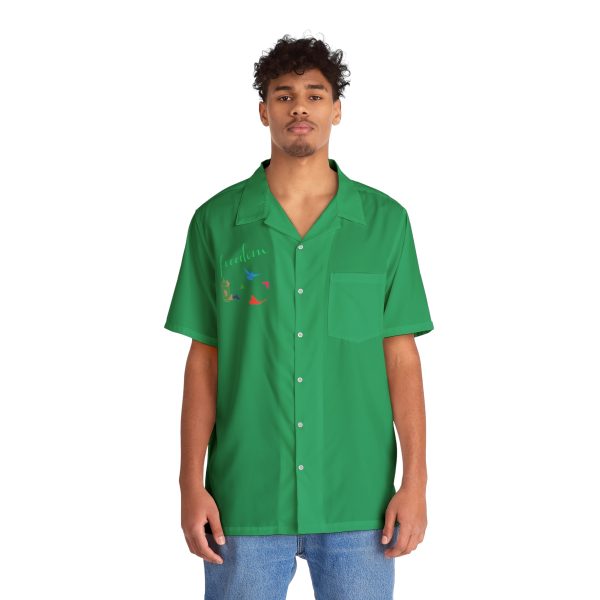 Men's Hawaiian Shirt (AOP) - Freedom LOGO 2 - Image 4