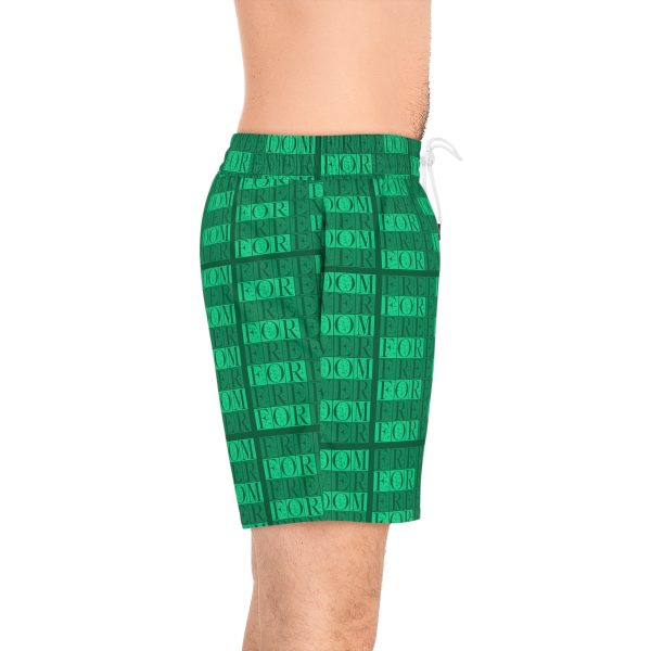 Men's Mid-Length Swim Shorts (AOP) - Freedom LOGO 1 - Image 5