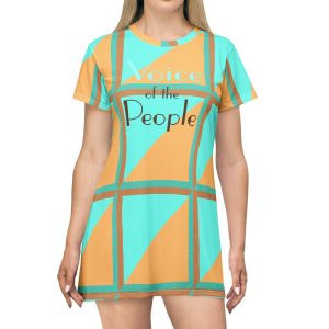 T?Shirt Dress  - Voice Of The People Design 10 Checker (Front and Back)